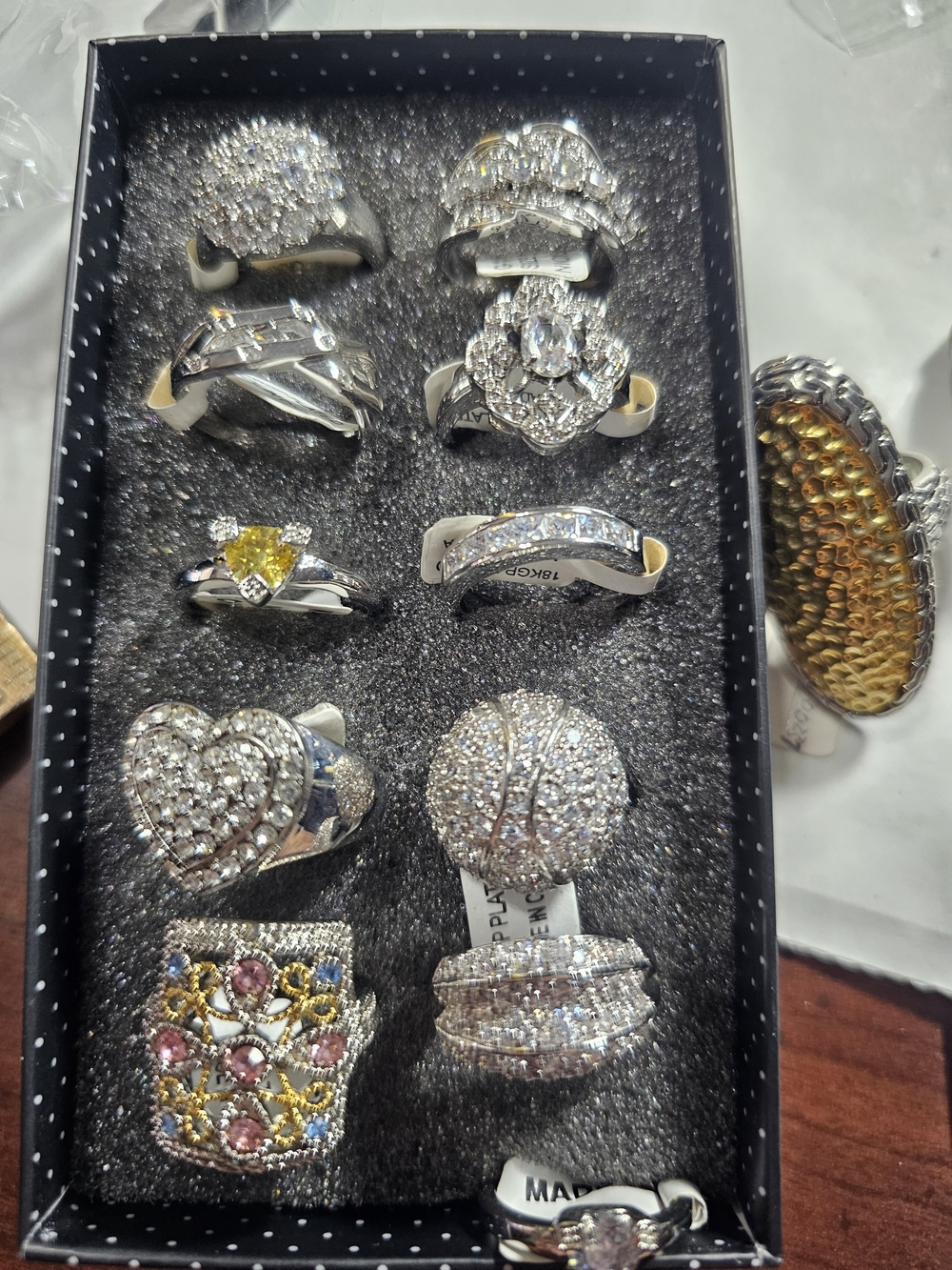 Bundle Of Six Cocktail Ring - Mix